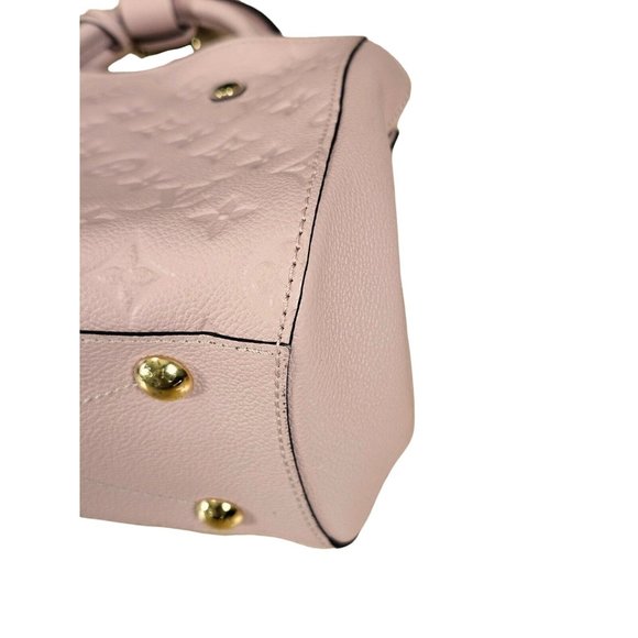 LOUIS VUITTON Montaigne BB Empreinte Pink Shoulder Leather Bag Satchel Lock - Picture 8 of 12